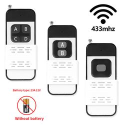 433mhz wireless remote control, 1/2/4 buttons, 1000m rf transmitter for light, gate, garage door, electric motor, water