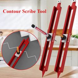 300mm premium contour gauge scribe tool, adjustable pencil holder, locking profile scribing ruler for woodworking