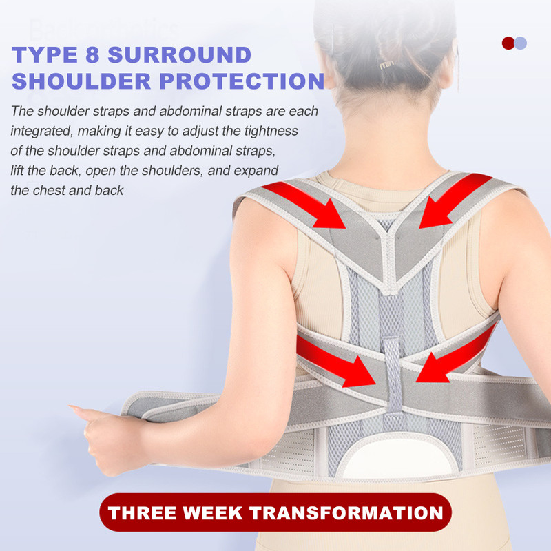 Professional Back Brace for Women, Men, Posture Corrector with Lumbar Support for Upper, Lower Back Pain Relief