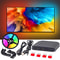 Smart Ambient TV LED Backlight with 4K HDMI Sync Box, WS2812B RGBIC Strip Kit for 24-34" PC, PS4, Xbox