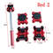 5Pcs/set Professional Furniture Mover Tool Set, Heavy Duty Moving Roller with Lifting Bar, Wheels for Effortless