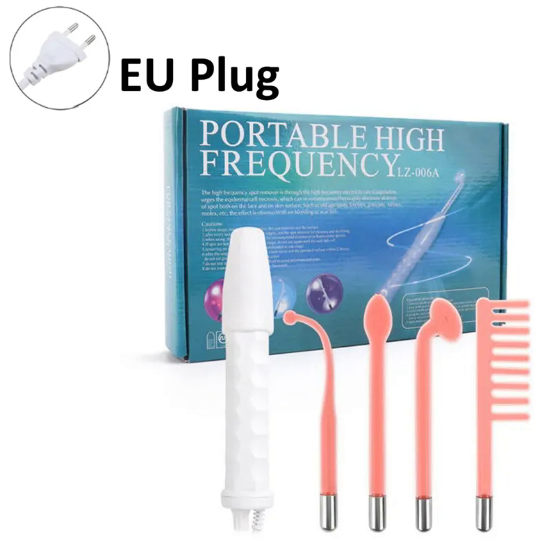 4 in 1 High Frequency Facial Therapy Wand, Portable Acne Treatment Machine, Skin Tightening Device for Wrinkle Reducing