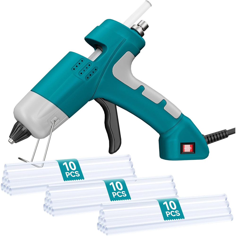 Cordless Hot Melt Glue Gun 20W with Type-C Charging, Portable Fast Heating Glue Gun and Stick Kit, Glue Sticks Included