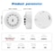 Smart Tuya Wifi BT Smoke Detector With Temperature Humidity Sensor Loud Alarm Remote Push Alert Fir 5