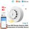 Smart Tuya Wifi BT Smoke Detector With Temperature Humidity Sensor Loud Alarm Remote Push Alert Fir 7
