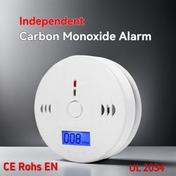 co and smoke alarm carbon monoxide smoke detector, combination co alarm fire alarm for home bedroom kitchen