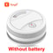 WiFi Fire Protection Smoke Detector Sensor, Tuya Smart Alarm Fire Smoke Detector, Smart Life App Home Security Alarm
