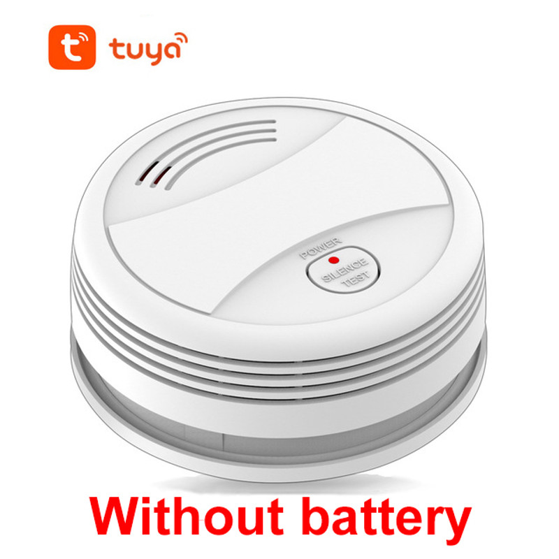 WiFi Fire Protection Smoke Detector Sensor, Tuya Smart Alarm Fire Smoke Detector, Smart Life App Home Security Alarm