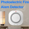Battery Operated Photoelectric Smoke Alarm 85dB Loud, LED Test Button, Ceiling Mounted Home Bedroom Smoke Detector