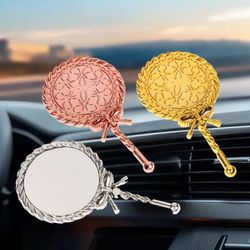 vintage handheld makeup mirror portable, round cosmetic mirror with baroque design, european court beauty tool