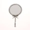 Vintage Handheld Makeup Mirror Portable, Round Cosmetic Mirror with Baroque Design, European Court Beauty Tool