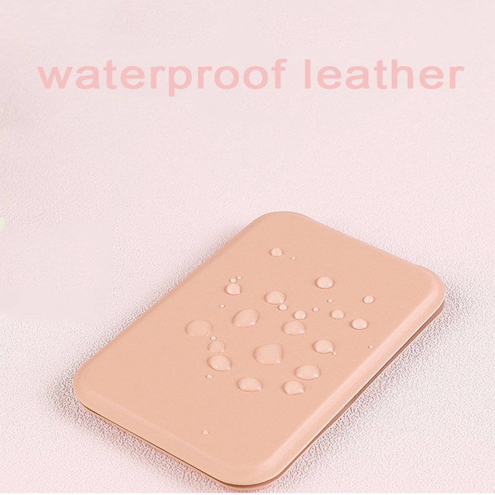 Small Solid Color Makeup Mirror, Mini Folding Portable Mirror for Women Men, High Quality PU Leather Pocket Glass