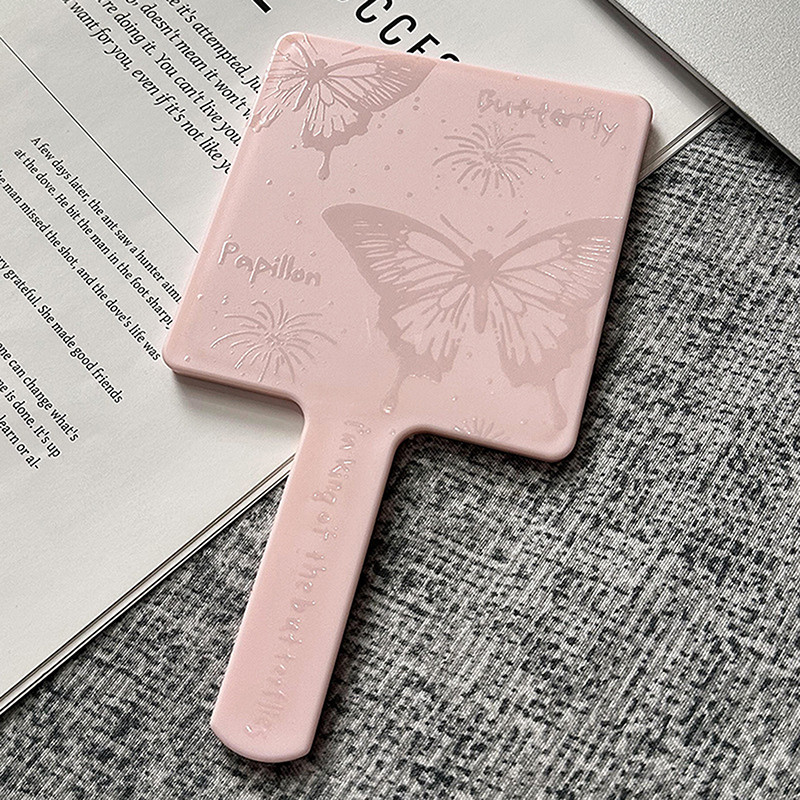 Mini Hand Held Desktop Cosmetic Makeup Mirror Vintage Butterfly Square Mirror Travel Portable Beaut 6