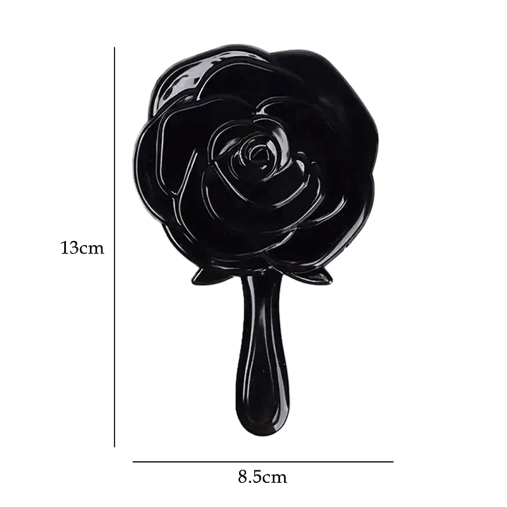 Retro Rose Flower Handheld Vanity Mirror 3D Stereo Cosmetic Makeup Compact Mirror For Women Girl Bi 4