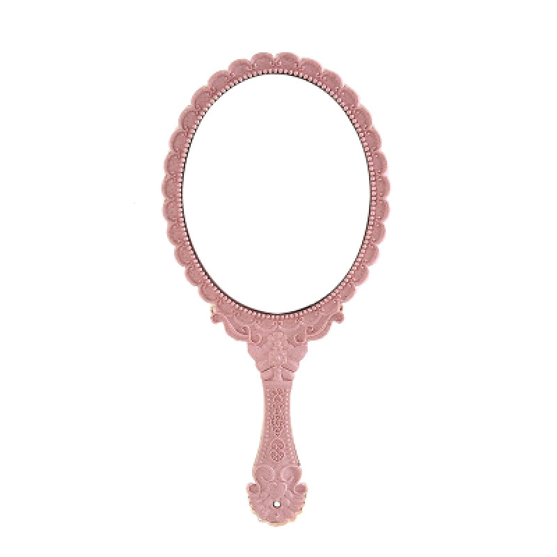 Hand Held Vintage Lace Makeup Mirror Portable Oval Round Mirror Noble Retro Court Style Beauty Tool 8