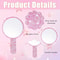 Fashionable Women Mirror Eyelash Extension Mirror, Diamond Hand Mirror, High End Beauty Handle Cosmetics Mirror