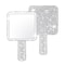 Fashionable Women Mirror Eyelash Extension Mirror, Diamond Hand Mirror, High End Beauty Handle Cosmetics Mirror