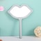 Custom Portable Square Lip Handheld Mirror Pink White Red, Cute Small Makeup Mirror for Daily Cosmetic Use, Travel