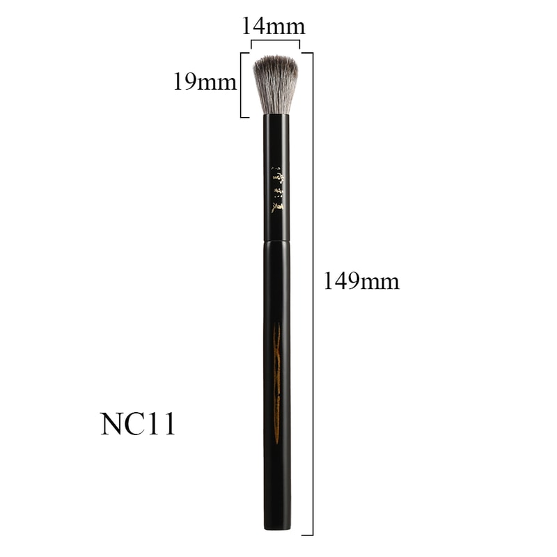 Luxury Handmade Make Up Brush, Small Stippling Brush Soft Lynx Goat Hair, Professional Raw Lacquer Handle Makeup Brushes
