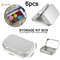 Small Metal Empty Storage Box, Silver Tin Plated Container With Hinged Lid, Portable Household Storage Organizer