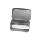 Small Metal Empty Storage Box, Silver Tin Plated Container With Hinged Lid, Portable Household Storage Organizer