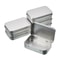Small Metal Empty Storage Box, Silver Tin Plated Container With Hinged Lid, Portable Household Storage Organizer