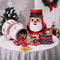 Round Christmas Tin Containers with Gift Ribbon, Large Medium Small Xmas Metal Nesting Containers, Christmas Cookie Tins