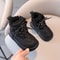 Thick Warm Cotton Velvet Shoes For Kids, Autumn Winter Plush Boots For Children, Soft Soled Casual Snow Boots Girls Boys