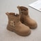 Capybara Suede Autumn Girls Short Boots, Non Slip Outdoor Kids Shoes, Cartoon Print Luxury Children Boot Fashion