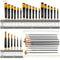 Mix Paint Brush Set Nylon Hair Brushes for Acrylic, Oil, Gouache, Body, Face, Nail Art, Kids and Adults