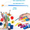 50Pcs Painting Brushes Set Round and Flat Nylon Hair Paint Brush for Watercolor, Oil, Acrylic, Kids Art and Craft