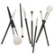 ORCHID Pro 8 Pcs Goat Hair Makeup Brush Set, Powder Highlighting Brushes, Tapered Crease Shader Eyeshadow Kit