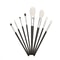 ORCHID Pro 8 Pcs Goat Hair Makeup Brush Set, Powder Highlighting Brushes, Tapered Crease Shader Eyeshadow Kit