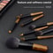 Mini Travel Makeup Brush Set with Pouch, Portable Wooden Handle Cosmetic Brushes for Powder, Blush Highlighter Eyeshadow