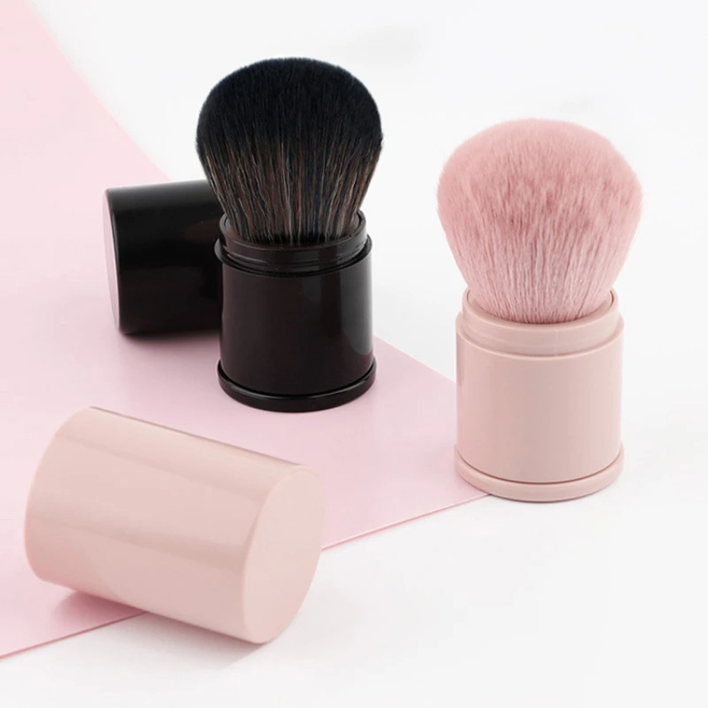 Portable Mini Retractable Blush Brush, Soft Loose Powder Foundation Brush, Multi Functional Makeup Tool for Nails