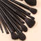 13pcs Black Makeup Brush Set with Soft Powder Brush, Portable Makeup Tools, 1PCS Triangular Puff, Foundation Sponge
