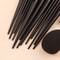 13pcs Black Makeup Brush Set with Soft Powder Brush, Portable Makeup Tools, 1PCS Triangular Puff, Foundation Sponge