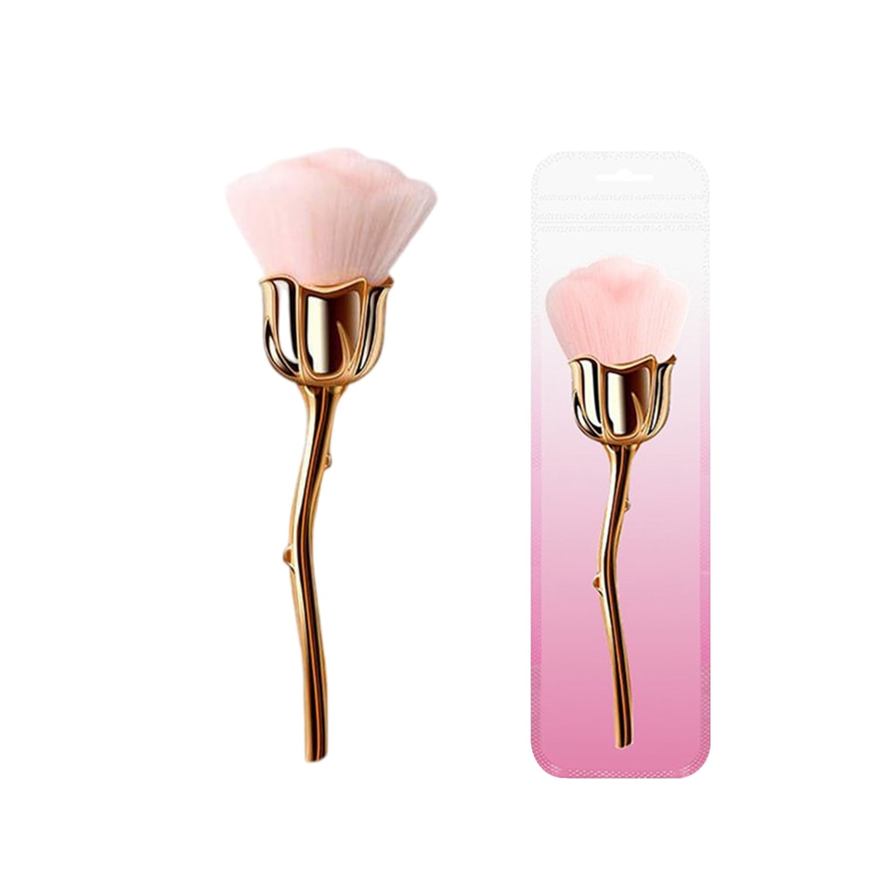 Rose Makeup Brush Personalized Rose Powder Brush, Large Single Powder Brush, Soft Synthetic Beauty Tool for Daily Makeup
