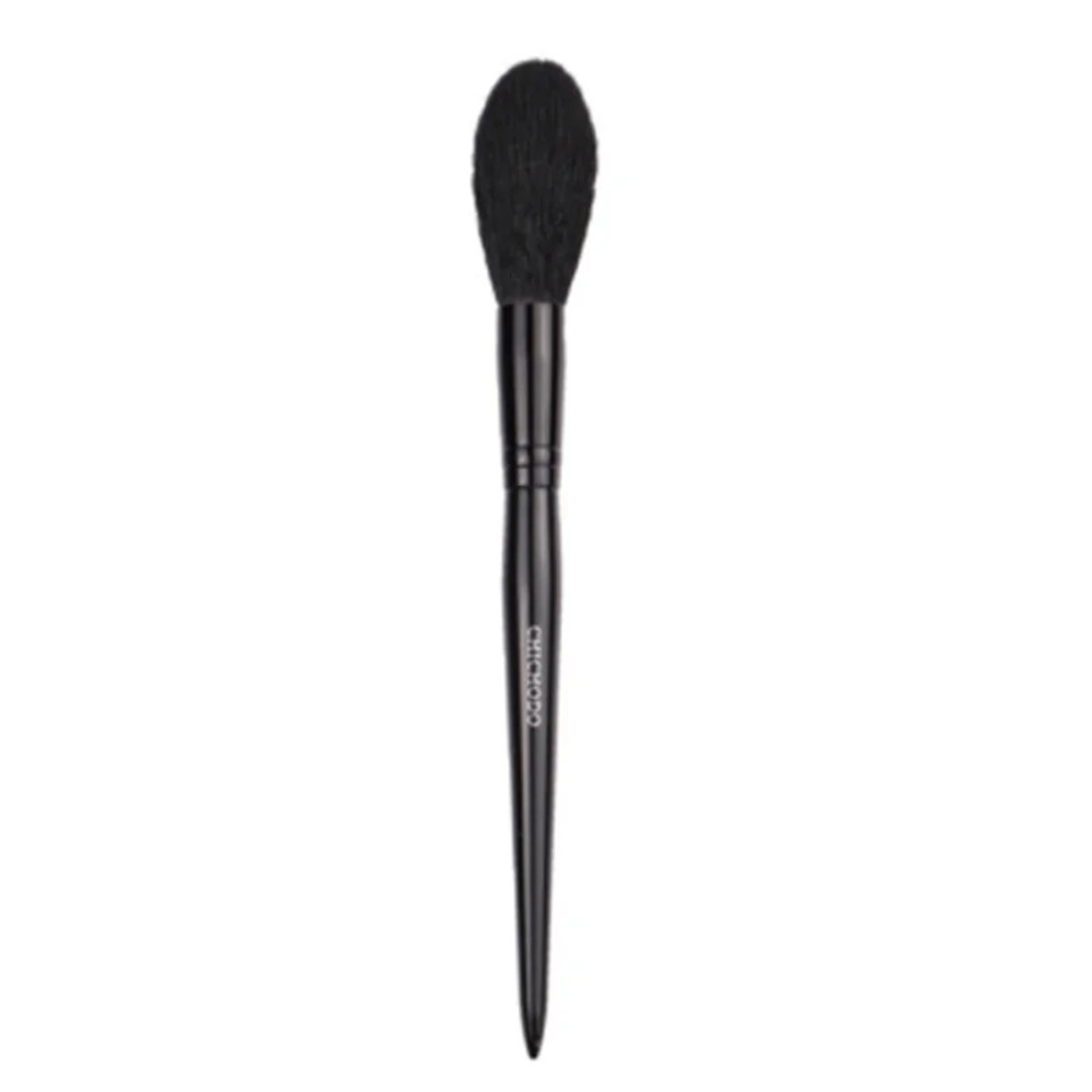 Professional Goat Hair Makeup Highlighter Brush, Long Handle Blending Brush, Blush and Concealer Beauty Tools