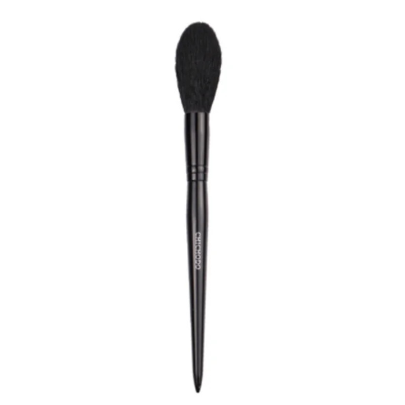 Professional Goat Hair Makeup Highlighter Brush, Long Handle Blending Brush, Blush and Concealer Beauty Tools
