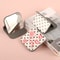 Portable Square Stainless Steel Makeup Mirror, Printed Pattern, Anti Fall, Dirt Resistant, Desktop Handheld Pocket