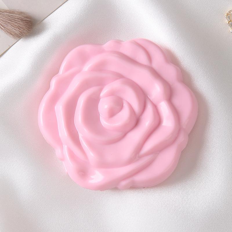 Rose Flower Portable Mini Mirror, Double Sided Small Pocket Makeup Mirror, Compact Hand Mirror for Travel and Beauty