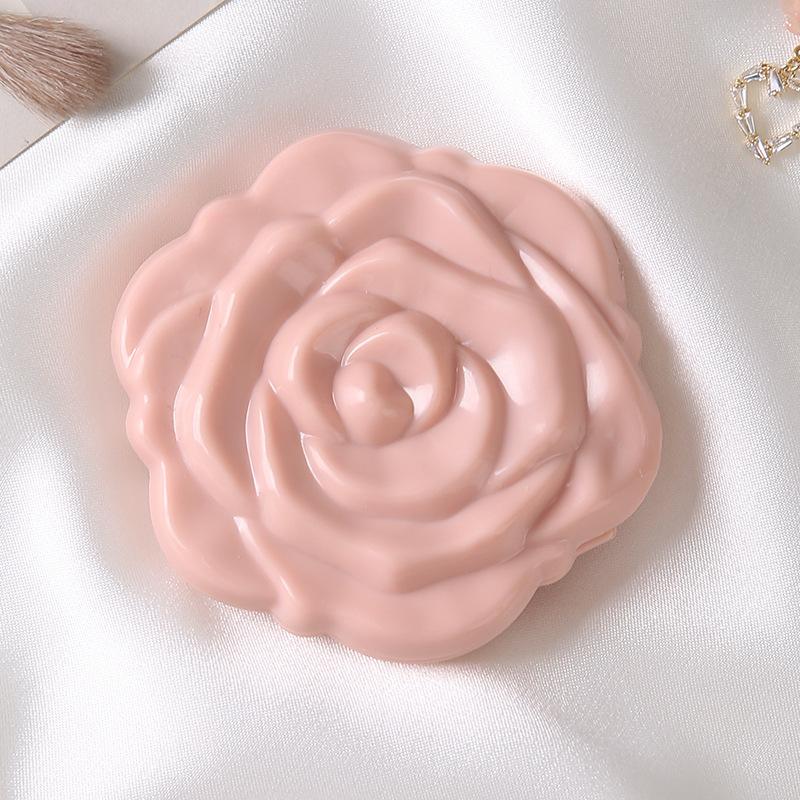 Rose Flower Portable Mini Mirror, Double Sided Small Pocket Makeup Mirror, Compact Hand Mirror for Travel and Beauty