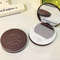 Kawai Outside Pocket Mirrors, Chocolate Biscuit Round Folding Make Up Mirror, Women Small Cocoa Mirror with Combs