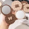 Portable Waffle Shape Double-Sided Makeup Mirror, Compact Pocket Handheld, Personalized Cosmetic Party Favor Gift