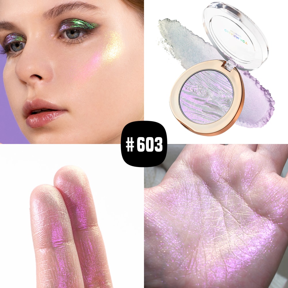 Duochrome Highlighter Pigment, Glitter Long-lasting Multichrome, Professional Makeup Cosmetic for Women