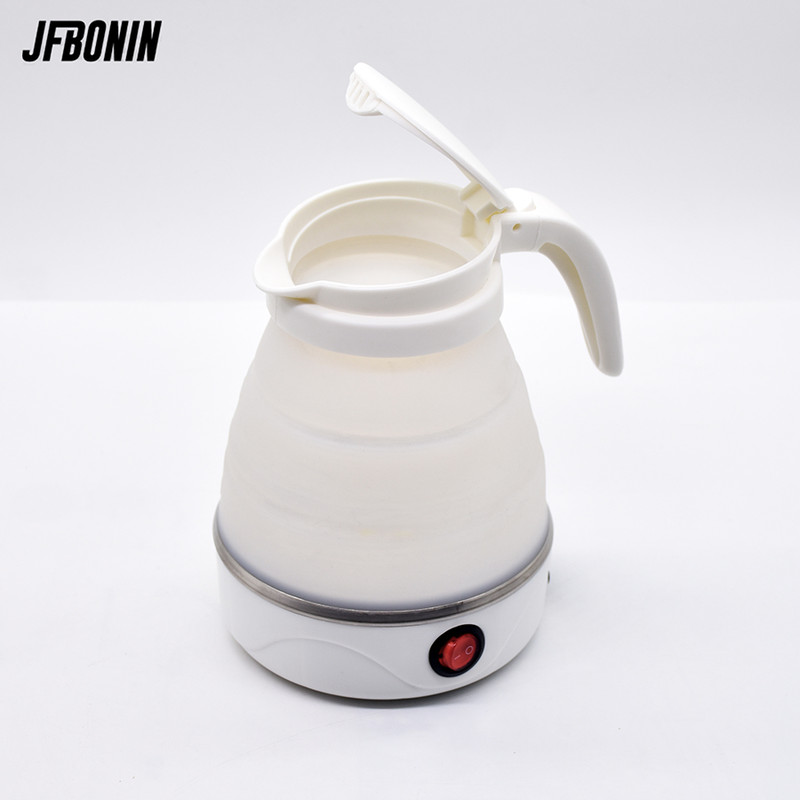 220V 06L Mini Folding Kettle 600W Portable Silicone Electric Kettle For Travel Home Fast Boil Wate 2