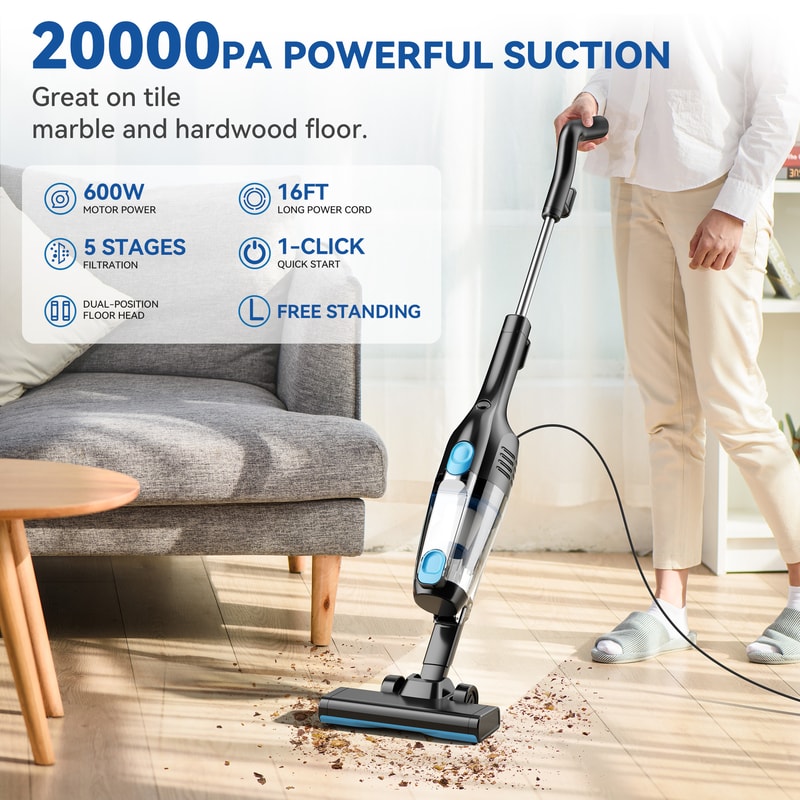 INSE R3S Corded Vacuum Cleaner 16Kpa Powerful Suction 6M Long Cord For Car Hard Floor Cleaning 1