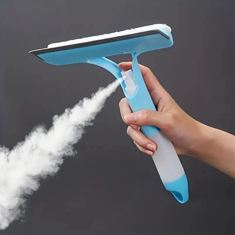 Household MultiFunction 3in1 Glass Cleaner Window Scraper Squeegee Watering Can Sprayer 0