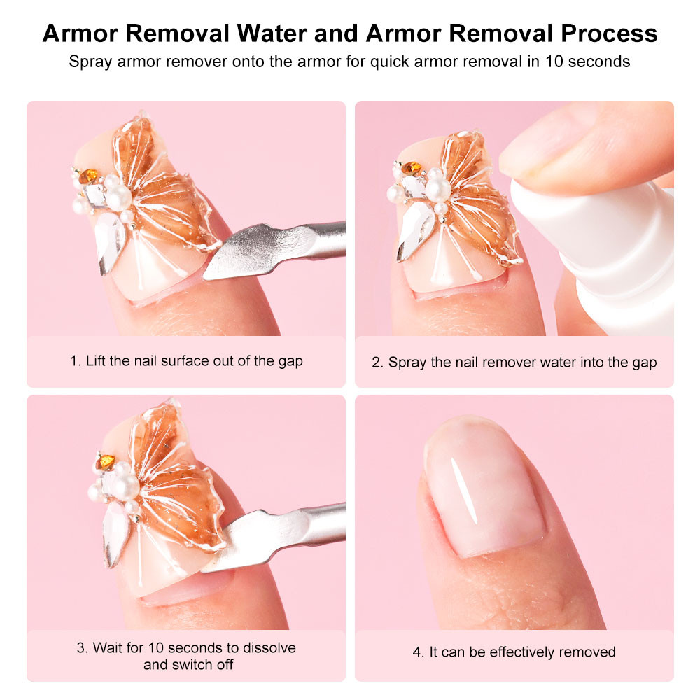 LIMEGIRL Nail Glue Remover for Press On, 60ML Non Acetone Nail Polish Remover, Easy Debonder for Press On Nails